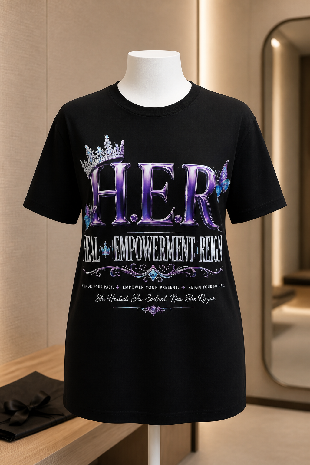 H.E.R. Inspirational T-Shirt | Heal Empowerment Reign Women’s Graphic Tee