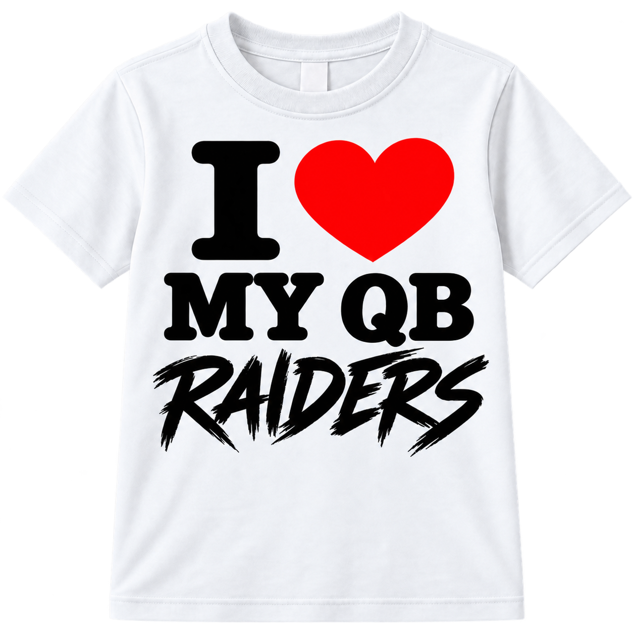 I Love My QB Youth Performance T-Shirt | Football Game Day Shirt