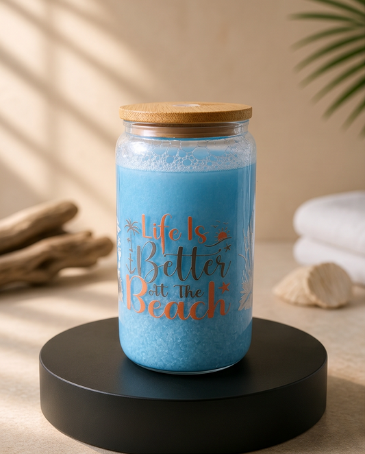 Glass Beach Themed Snowglobe Tumbler