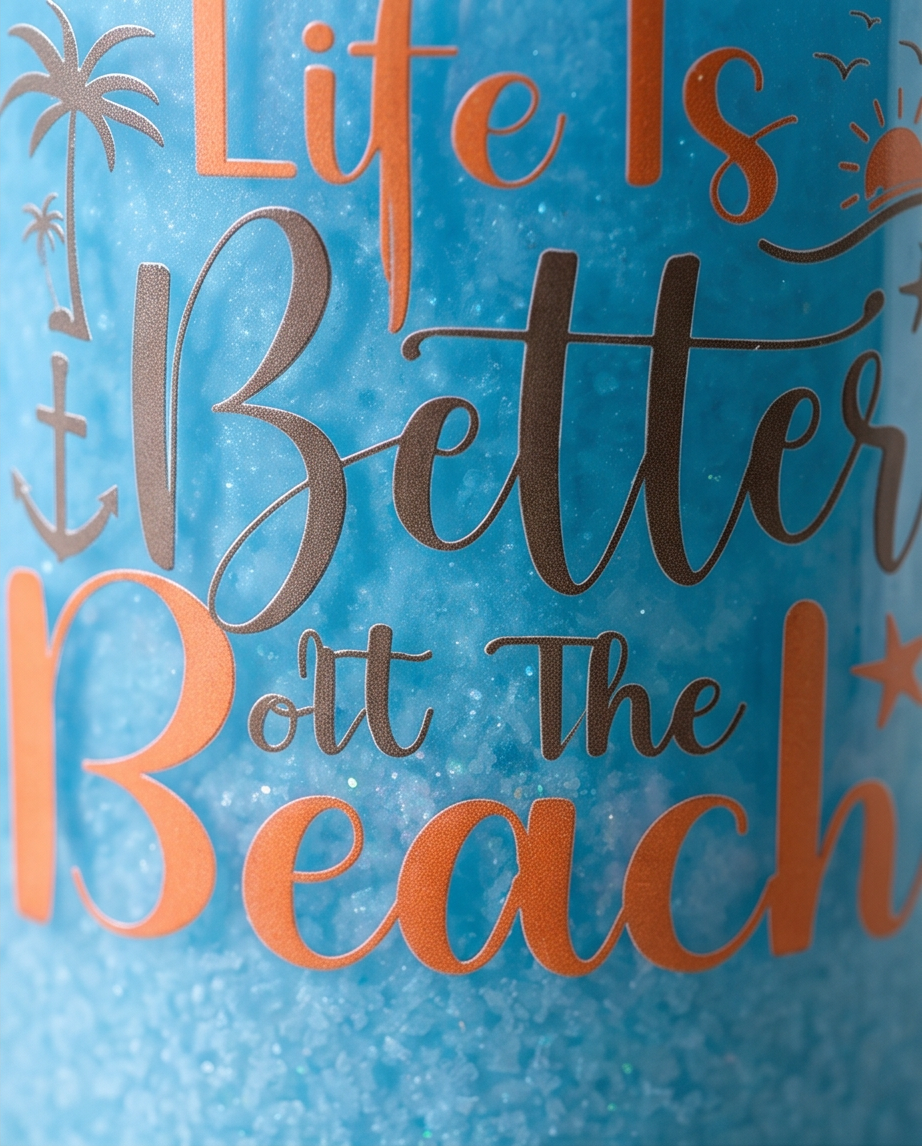 Glass Beach Themed Snowglobe Tumbler