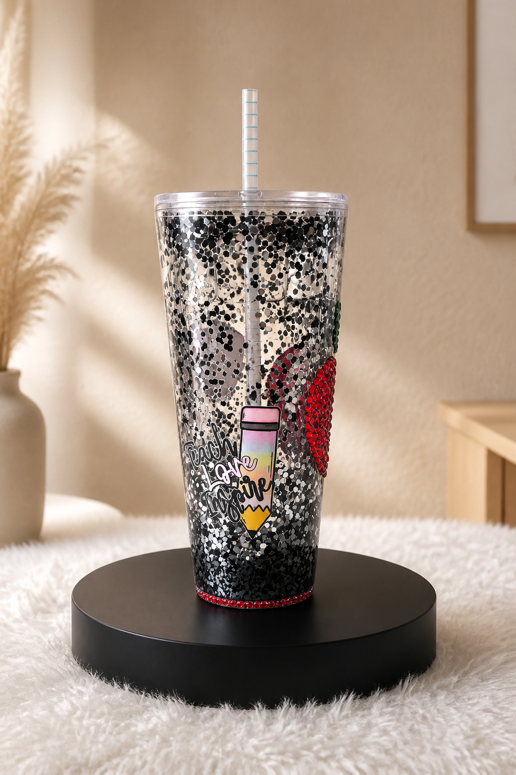 Composition Notebook Glitter Tumbler | Teacher Gift Bundle