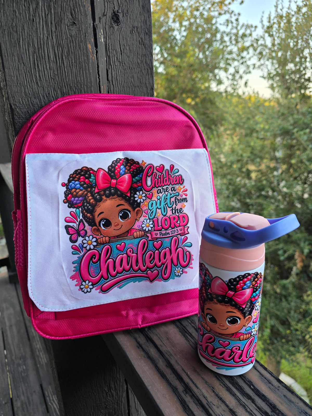 Personalized Kids Backpack & Sippy Cup Set