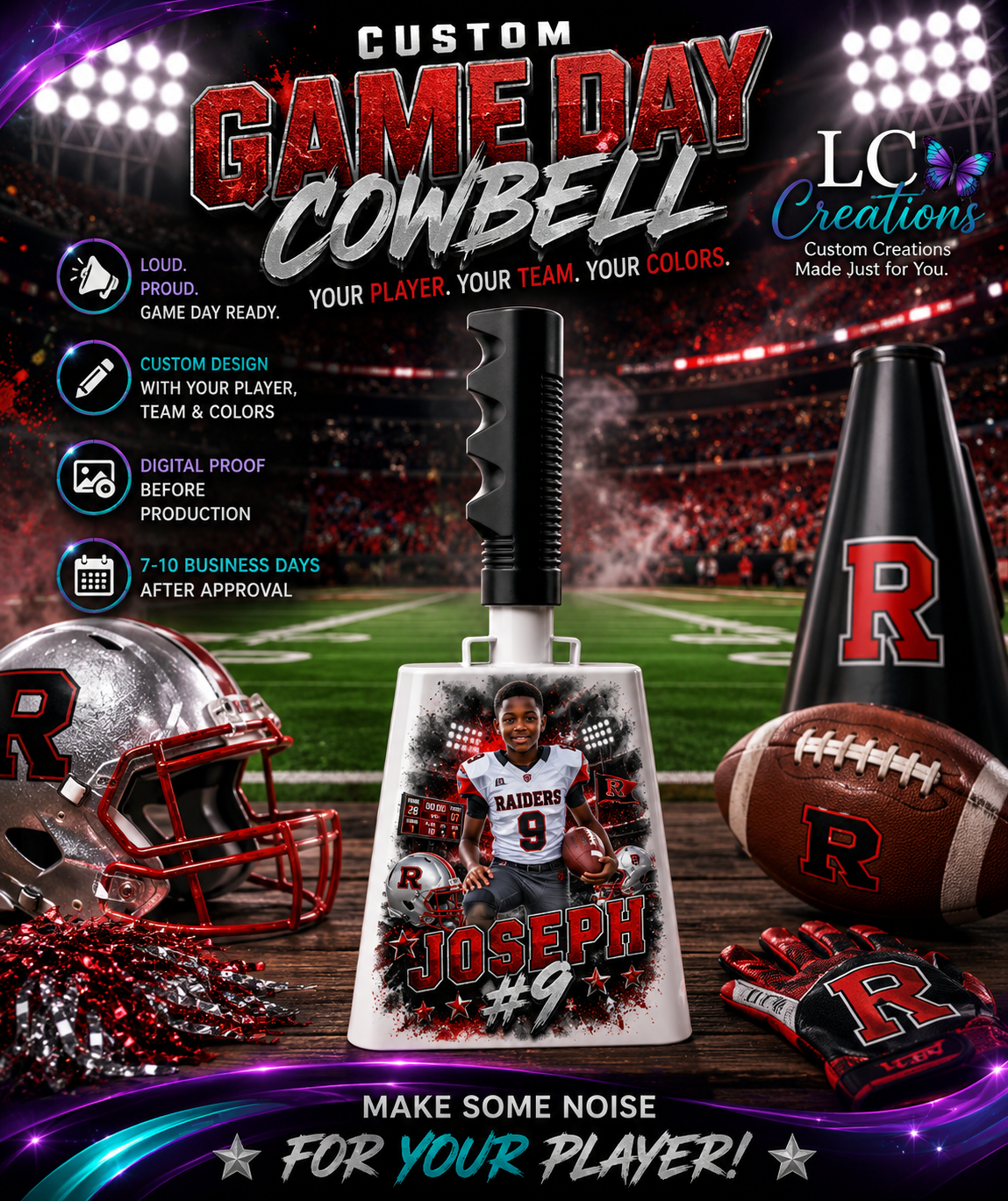 Custom Game Day Cowbell