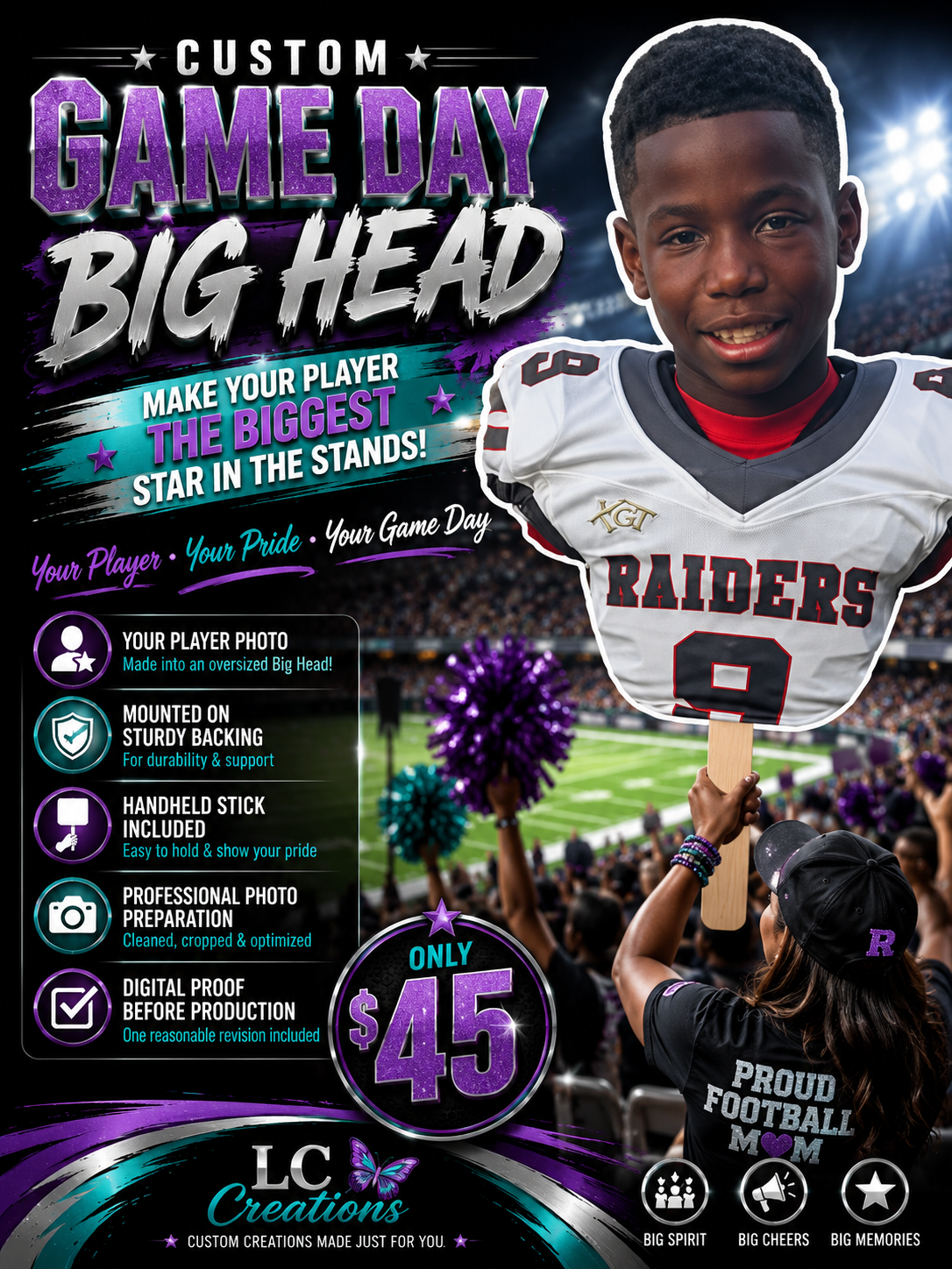 Custom Game Day Big Head