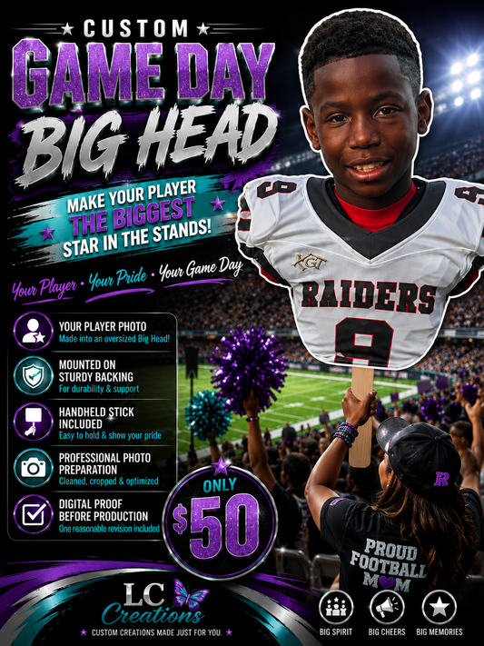 Custom Game Day Big Head