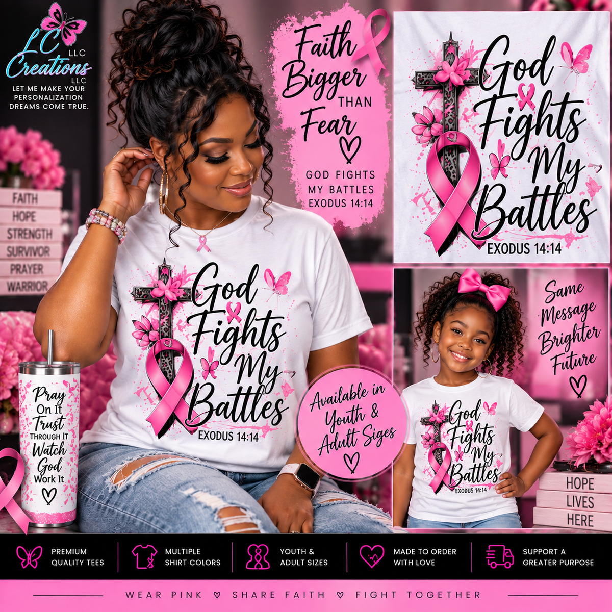 Breast Cancer Awareness T-Shirt | Youth & Adult | Choose Your Design