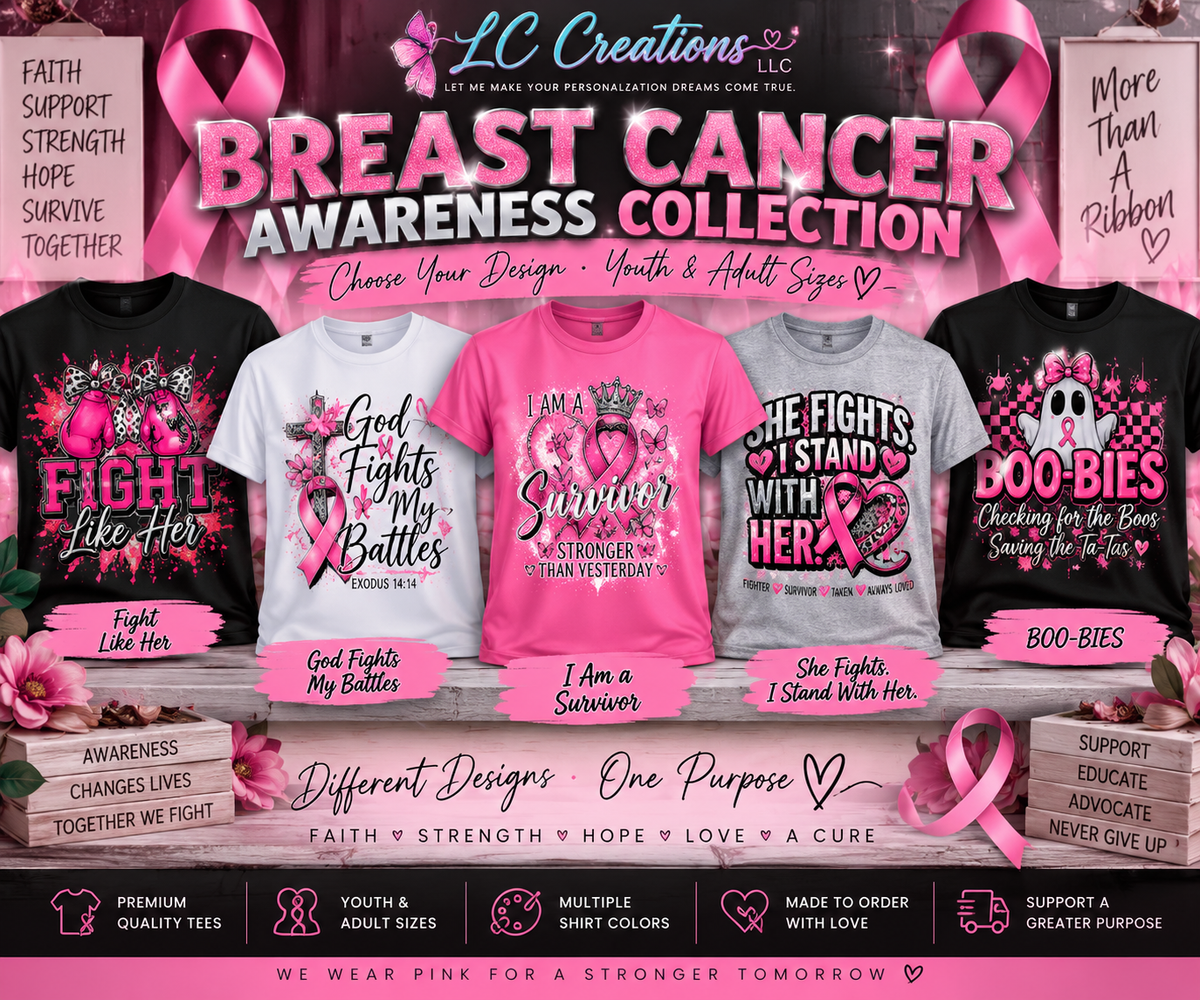 Breast Cancer Awareness T-Shirt | Youth & Adult | Choose Your Design