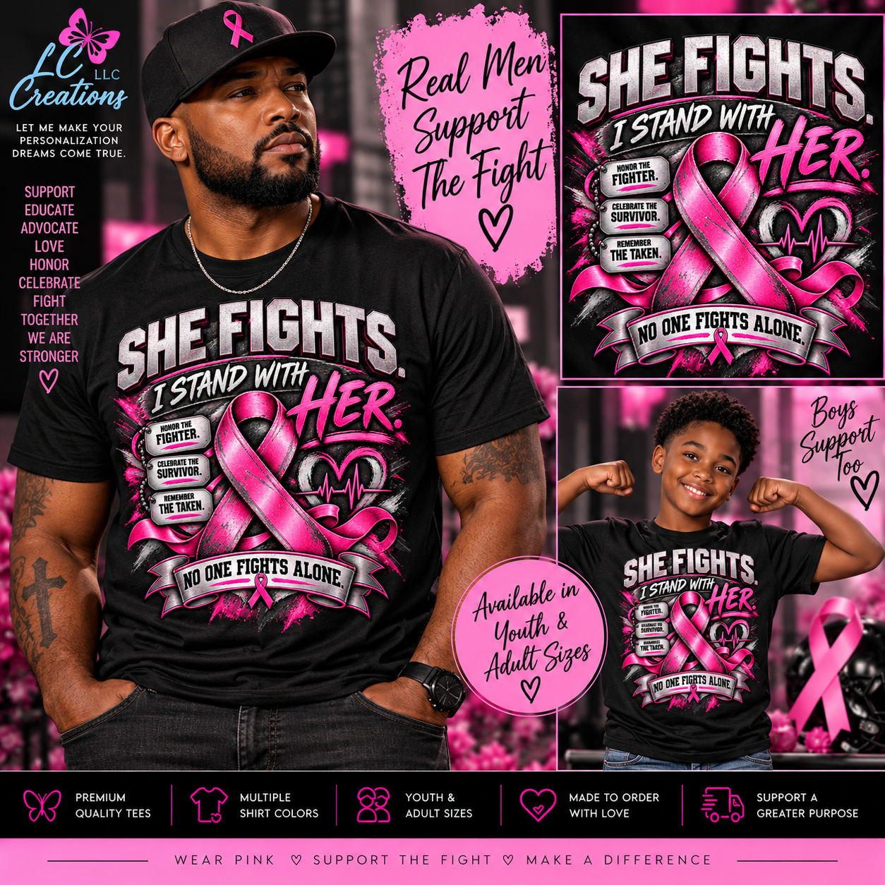 Breast Cancer Awareness T-Shirt | Youth & Adult | Choose Your Design