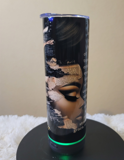 Black History Bluetooth Speaker Tumbler | Black Woman Empowerment Travel Mug with Wireless Speaker