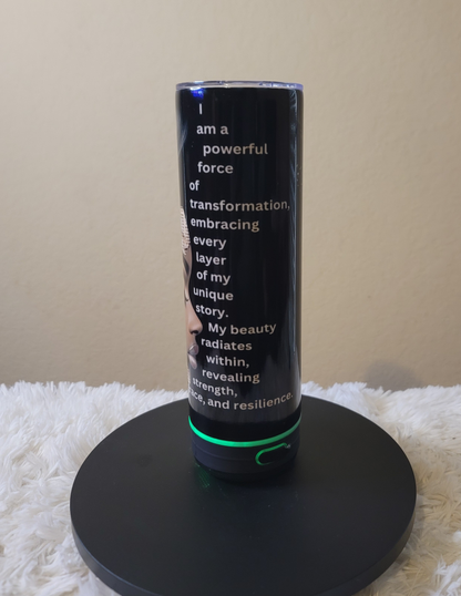 Black History Bluetooth Speaker Tumbler | Black Woman Empowerment Travel Mug with Wireless Speaker