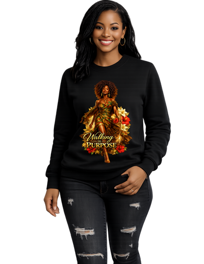 Walking in Purpose Women’s Inspirational Graphic Shirt | Faith & Empowerment
