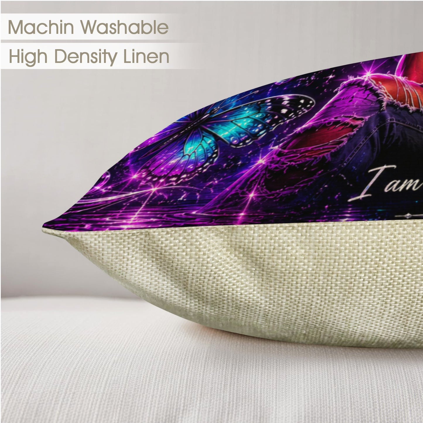 H.E.R. Pillow Linen Pillow Case 20x12inch (One Side)