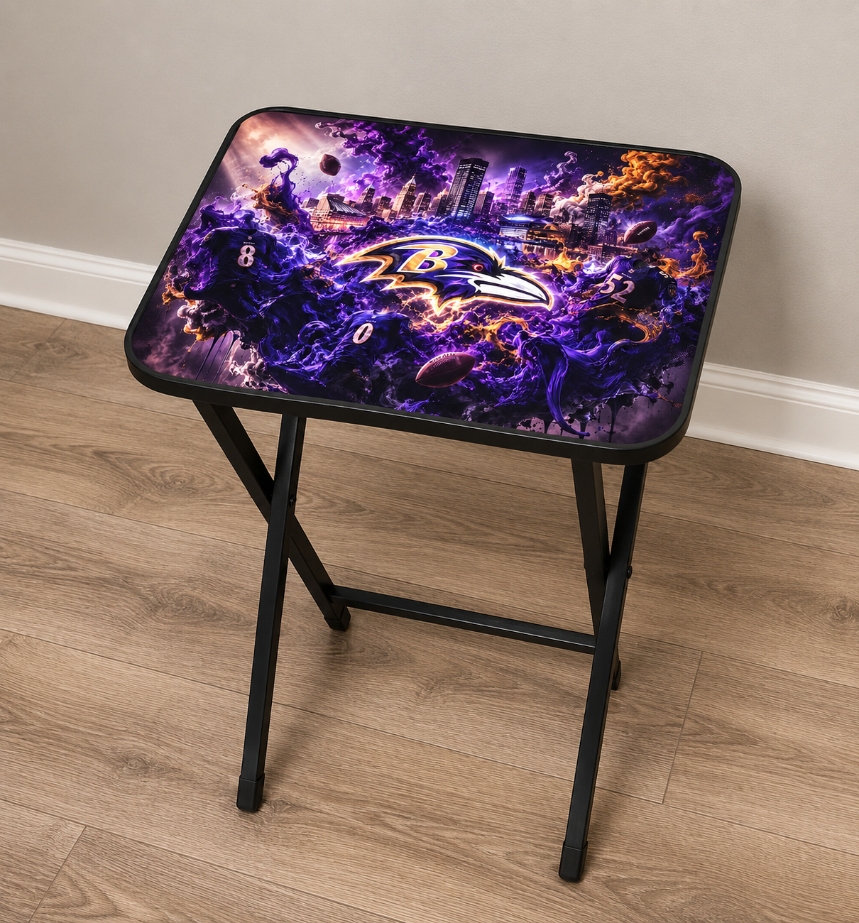 Custom Game Night TV Tray Bundle with Dominoes, Tumbler, Coasters & Shot Glass Set